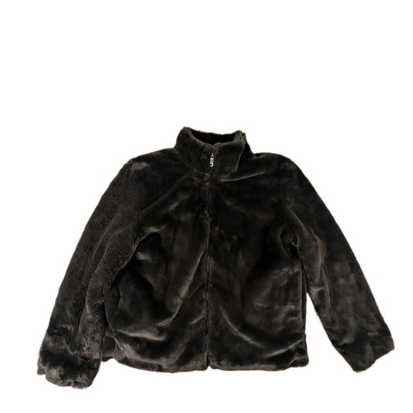 Sanctuary Jackets & Blazers - Sanctuary Crafted  Tailored Black Faux Fur Jacket Coat Womens XL Plush Goth Boho